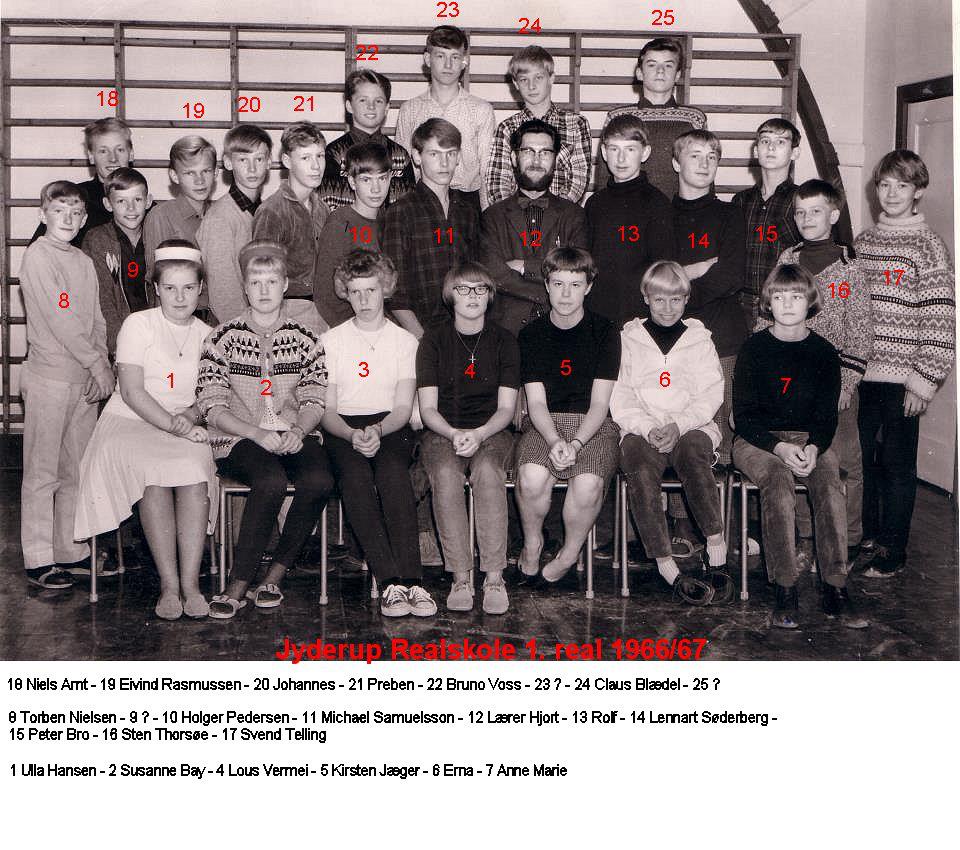 Jyderup Realskole 1. real 1966/67